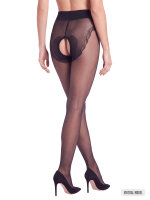 T014 tights black open crotch 20den