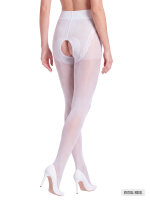 T015 tights white open crotch 20den