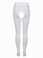 T015 Strumpfhose weiß offener Schritt 20den