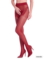 T016 tights red open crotch 20den