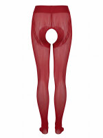 T016 Strumpfhose rot offener Schritt 20den