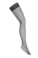 H004 halterlose Netzstrümpfe schwarz