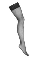 H010 halterlose Netzstrümpfe schwarz